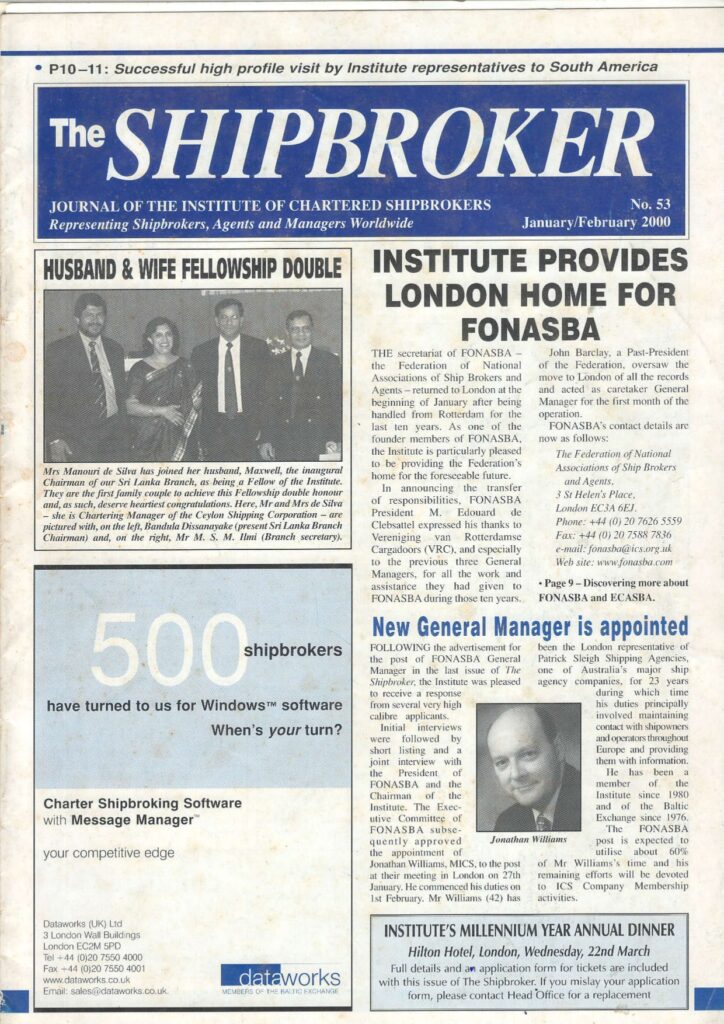 A Historic Milestone: Celebrating the Exceptional Mr. Maxwell de Silva's Double Fellowship Honour shipbroker file page 0001